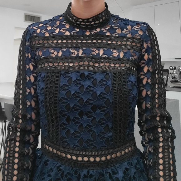 { Self-Portrait } LS Dress - Picture 4 of 5